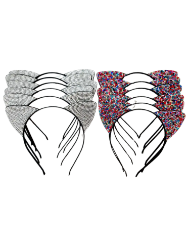 Cintillo con Orejas Colores Surtidos x 24 Unds.