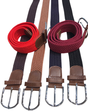 Cinturon Elasticado Colores Surtidos x 12 Unds. Medida: 115 cm aprox.