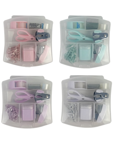12 Set Accesorios de Oficina Colores Surtidos