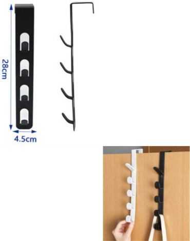 Colgadores de Metal x 6 Unds.Medida: 28 x 4.5 cm aprox.