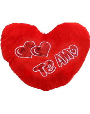 Cojín Corazón Te Amo Color Unico x 4 Unds. Medida: 40 x 30 cm aprox