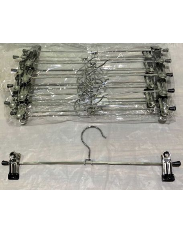 Colgador Metálico con Pinzas x 30 Unds. Medida: 35 cm aprox.