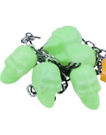 Collar Calavera para Halloween x 6 Unds.Medida : 1.47 cm aprox.