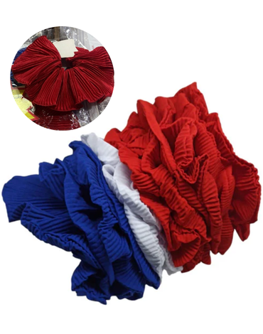 Colet Gigante Arrugado Colores Surtidos x 12 Unds. Medida: 18 cm aprox.