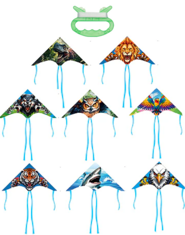 Cometa de Animales con Hilo Modelos Surtidos x 6 Unds. Medida: 68 x 140 cm aprox.
