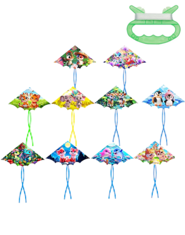Cometa de Animales con Hilo Modelos Surtidos x 6 Unds. Medida: 97 x 52 cm aprox.