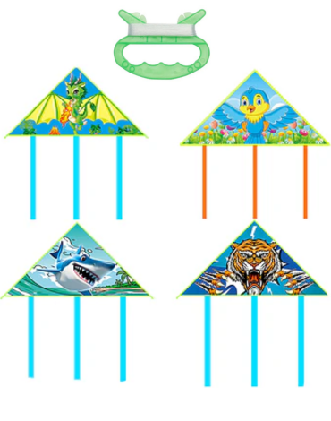 Cometa de Animales con Hilo Modelos Surtidos x 6 Unds. Medida: 77 x 38 cm aprox.