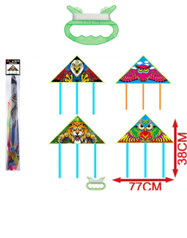 Cometa de Animales con Hilo Modelos Surtidos x 6 Unds. Medida: 77 x 38 cm aprox.