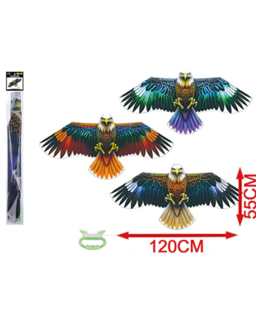 Cometa  de Águila con Hilo Colores Surtidos x 6 Unds. Medida: 120 x 55 cm aprox.