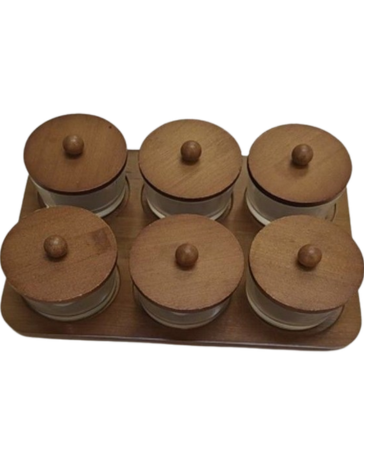 3 Set de Frascos para Condimentos (1 Set Trae 6 PCS) Medida: 20 x 20 x 7 cm aprox.