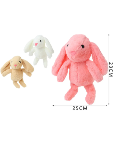 Peluche Conejo Colores Surtidos x 12 Unds. Medida: 25 x 23 cm aprox.