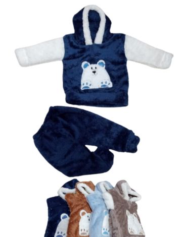 Conjunto Plush de Peludito x 4 Unds. Talla: 1 - 2