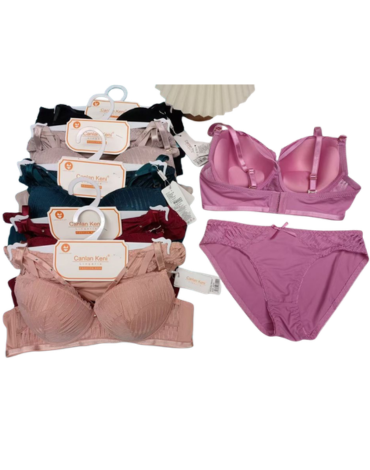 Conjunto de Lencería Copa B Colores Surtidos x 12 Unds. Talla: 36 a 42