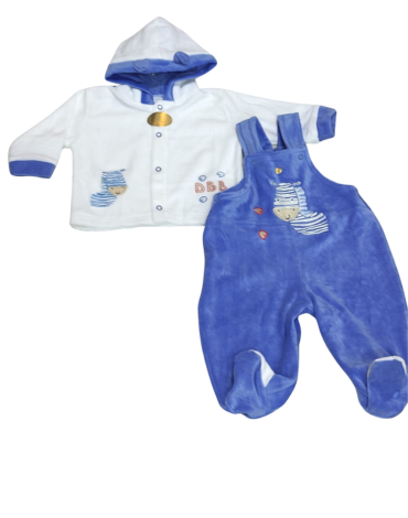 Conjunto Plush  para Bebe Colores Surtidos  x 4 Unds. Tallas: 0 a 6 Meses