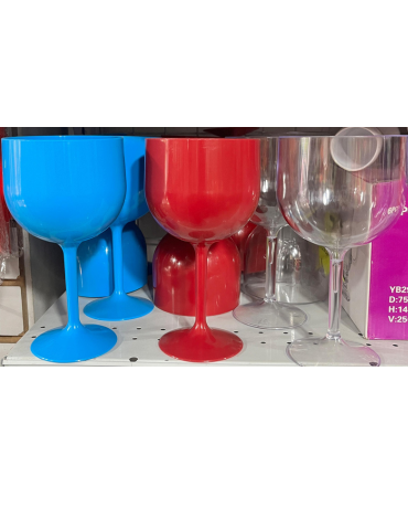 Copas Acrílica Colores Surtidos x 6 Unds. Medida: 400 ml aprox.