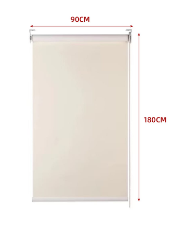 Cortina Roller Black Out x 4 Unds. Medidas: 90 × 180 cm aprox.