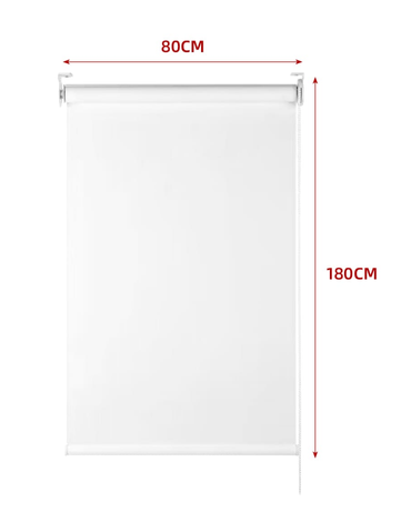 Cortina Roller Black Out x 4 Unds. Medidas: 80 × 180 cm aprox.