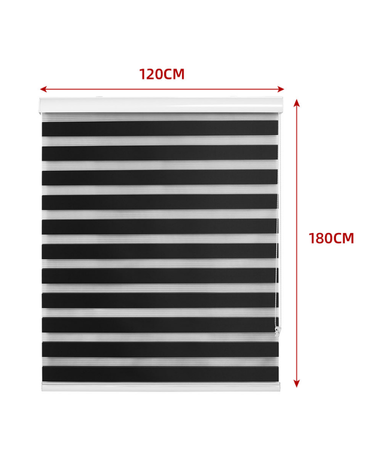 Cortina Roller Black Out x 4 Unds. Medidas: 120 × 180 cm aprox.