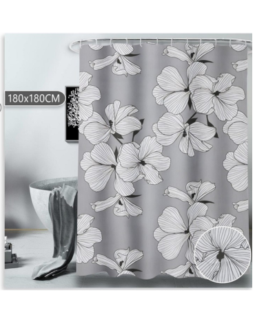 Cortina de Baño Plastica Modelos Surtidos x 4 Unds. Medida: 180 x 180 cm aprox.