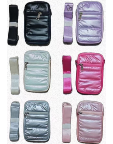Portacelular Puffer Colores Surtidos x 6 Unds.