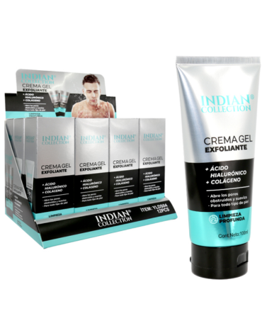 Crema Gel Exfoliante Facial para Hombre x 12 Unds. Medida: 100 ml aprox.