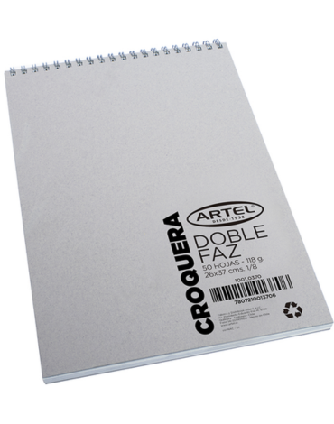 Croquera de Dibujo Doble Faz x 4 Unds. Medida: 21 x 28 cm aprox.