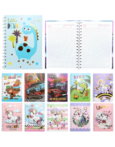 Cuaderno A5 80 Hojas Tapa Dura Modelos Surtidos x 6 Unds. Medida: 21 x 15.8 cm aprox.