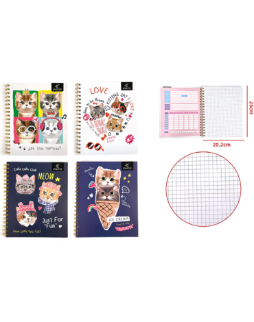 Cuaderno Universitario Matemática Gatos 100 Hojas x 10 Unds.