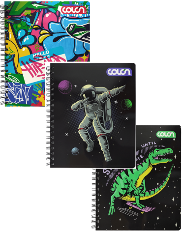 Cuaderno Universitario Tapa Dura Mix 100 Hojas Colon x 10 Unds. Medida: 7 mm