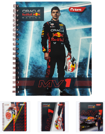 Cuaderno Universitario Tapa Dura Redbull Racing 100 Hojas Colon x 10 Unds. Medida: 7 mm