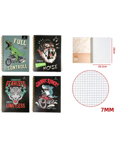 Cuaderno Especial Skate 150 Hojas x 10 Unds. Medida: 7 mm aprox.