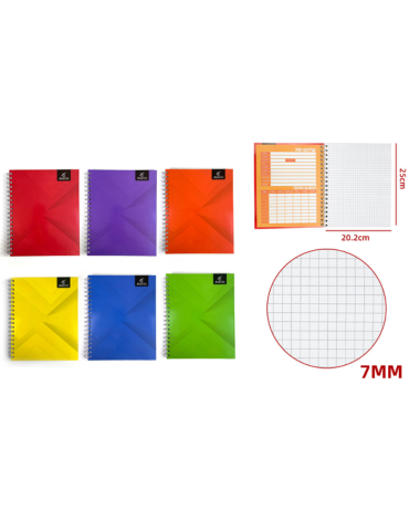 Cuaderno Universitario Matemática 100 Hojas x 10 Unds. Medida: 5 mm aprox.