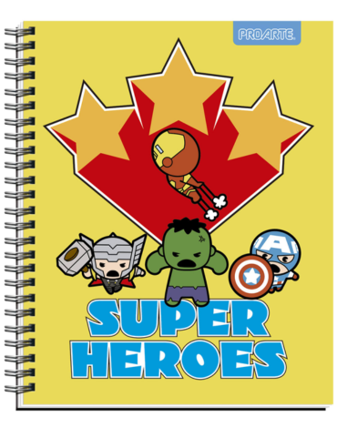 Cuaderno Universitario Matemática Super Heroes 100 Hojas x 10 Unds.