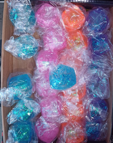 Squishy Cubo de Gel con Glitter Colores Surtidos x 24 Unds.