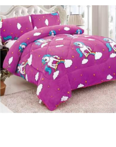 Cubre Cama con Chiporro 1.5  Plazas + 1 Fundas x 3 Unds.