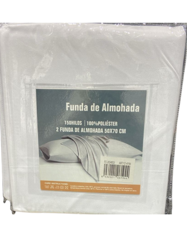 6 Set Funda para Almohada Lisa (1 Set Trae 2 Pcs) Medidas: 50 x 70 cm aprox