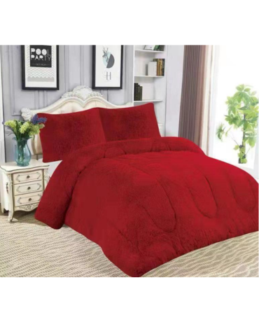 Cubrecama Peludito 2 Plazas + 2 Funda x 3 Unds.