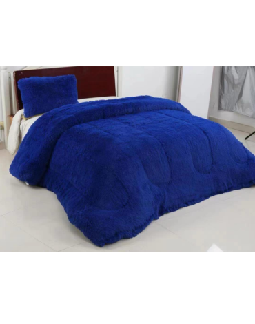 Cubrecama Peludito 2.5 Plazas + 2 Funda x 3 Unds.