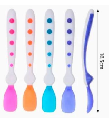 Cucharas para Bebe Colores Surtidos x 12 Unds.Medidas: 16.5 cm aprox