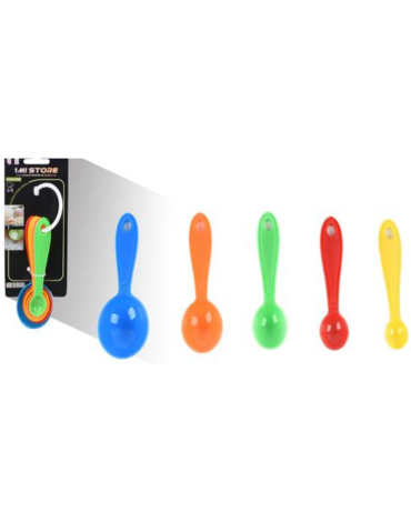 12 Set de Cucharas Medidoras (1 Set Trae 5 PCS) Medidas: 7.5 - 250 ml aprox
