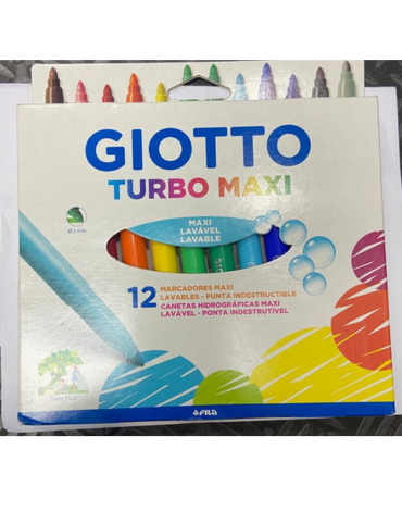 3 Cajas de Plumones Turbo Maxi Giotto. ( 1 Caja trae: 12 Lápices).