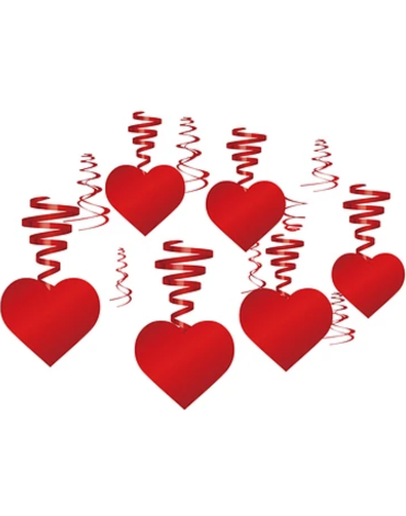6 Set de Guirnaldas Corazon (1 Set Trae 12 PCS)