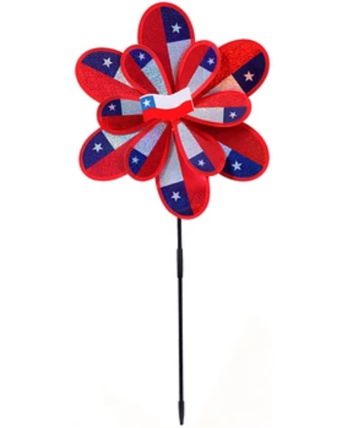 Remolino Plastico Bandera de Chile x 6 Unds. Medida: 27 x 61 cm aprox.