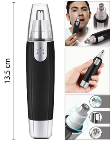 Depilador Nasal a Pilas x 4 Unds. Medida: 13.5 cm aprox.