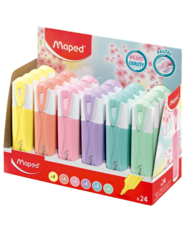 Destacador Pastel Maped Colores Surtidos x 12 Unds.