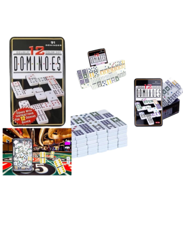 Juego de Domino en Caja de Metal 91 PCS x 4 Unds.