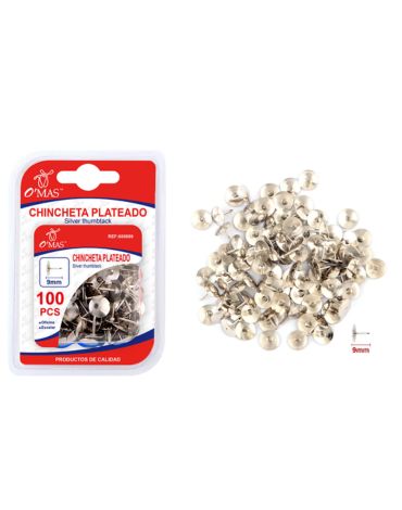 12 Pack Chincheta Cabeza Circular Medida: 9mm aprox.