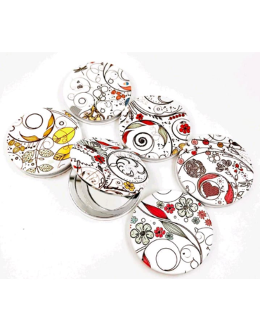 Espejo con Aumento Mandalas Modelos Surtidos x 12 Unds.
