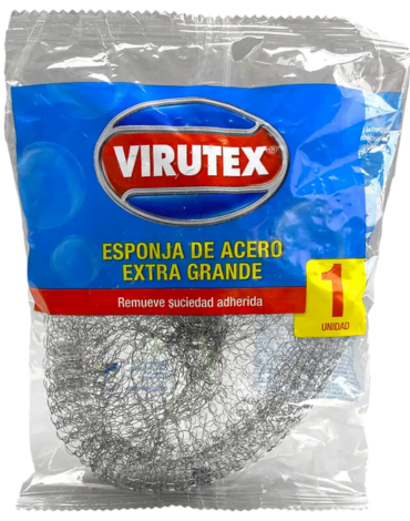 Esponja Acero Extra Grande Virutex x 12 Unds.
