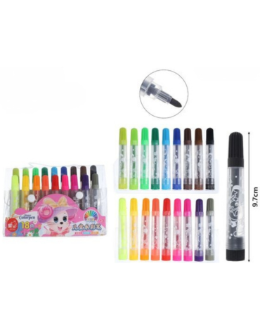 6 Estuche de Plumones Colores Surtidos.(1 Caja Trae: 12 PCS )
